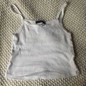 Brandy Melville Off-White Ribbed Cami Top